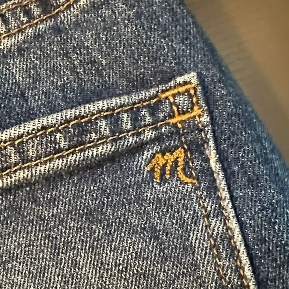 Madewell Blue Denim Frayed Shorts
